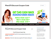 Tablet Screenshot of phen375discountcouponcode.com